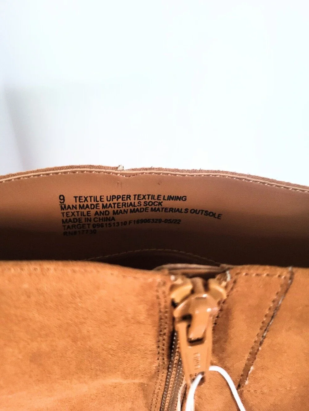 NWT A New Day Camel Brown Vegan Suede Knee High Chunky Heel Boots Size 9